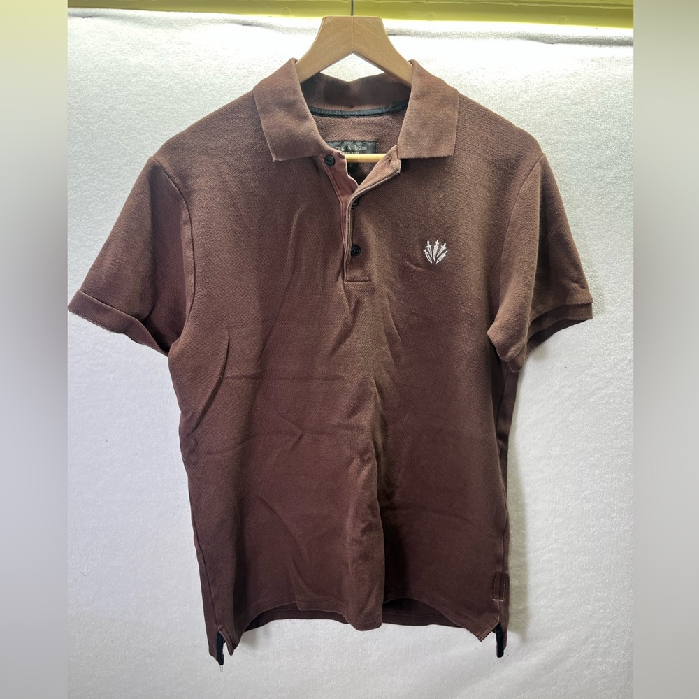 rag & bone Brown Polo Shirt